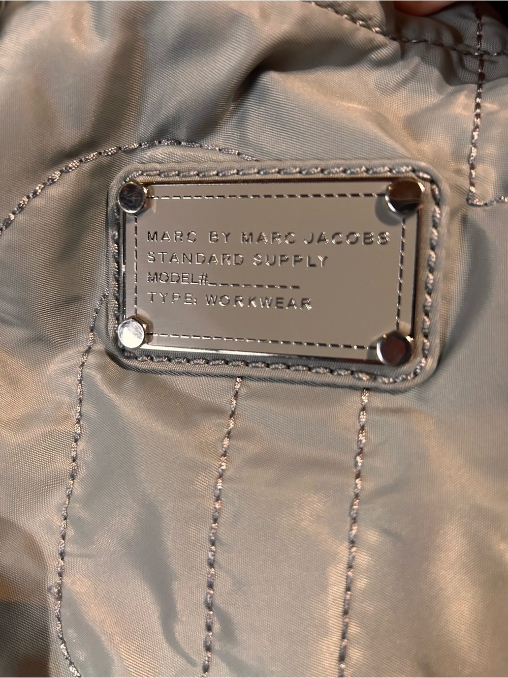 Marc By Marc Jacobs Quilted Nylon Tote in Light Blue-Gray - Picture 2 of 3